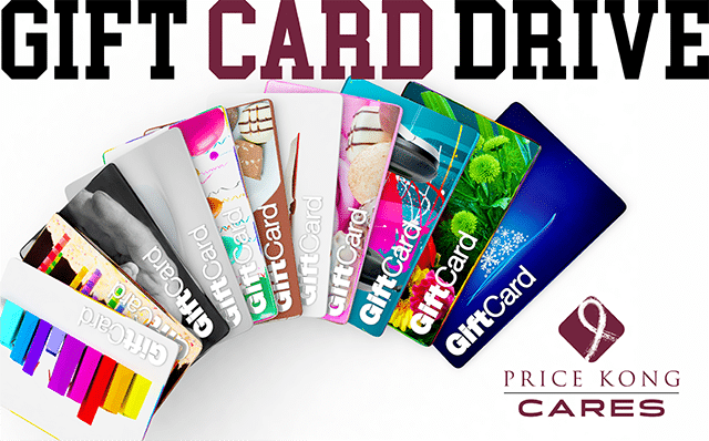 Price Kong Cares Thanksgiving Gift Card Drive for Homeless Youth